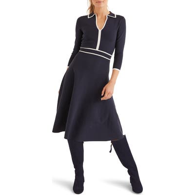 Boden Posie A-Line Sweater Dress, Blue