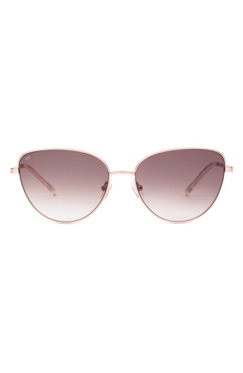 Shop Sito Shades Candi 59mm Gradient Standard Butterfly Sunglasses In Rose Gold/dew/minky Grad