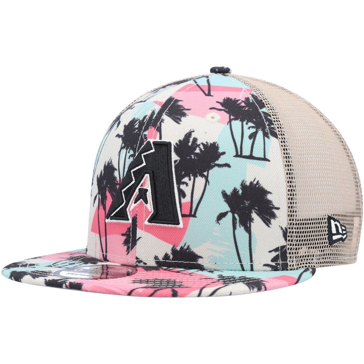 New Era Men's New Era Natural Arizona Diamondbacks Retro Beachin' Trucker 9FIFTY Snapback Hat