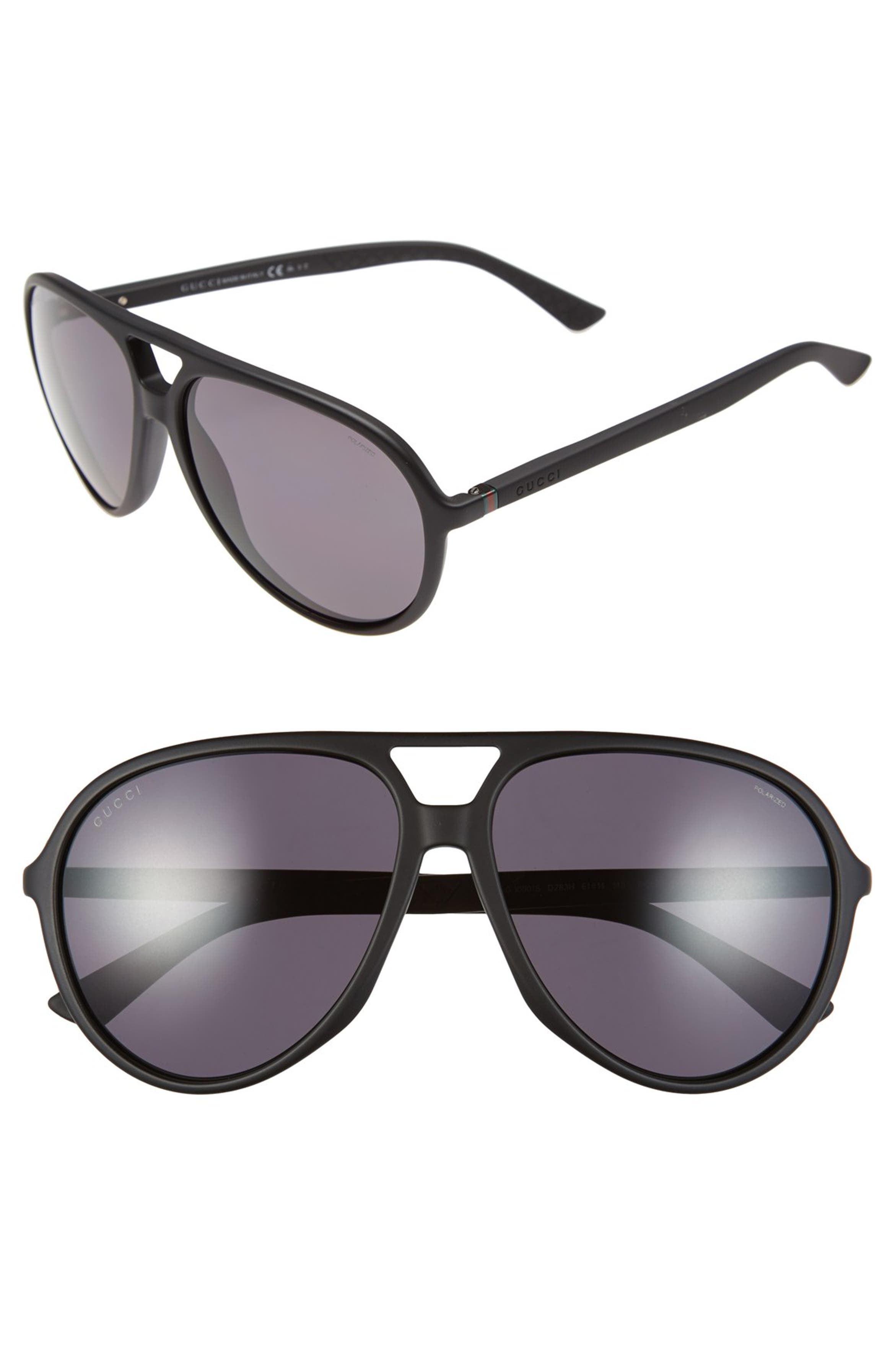 Gucci 61mm Polarized Aviator Sunglasses Nordstrom