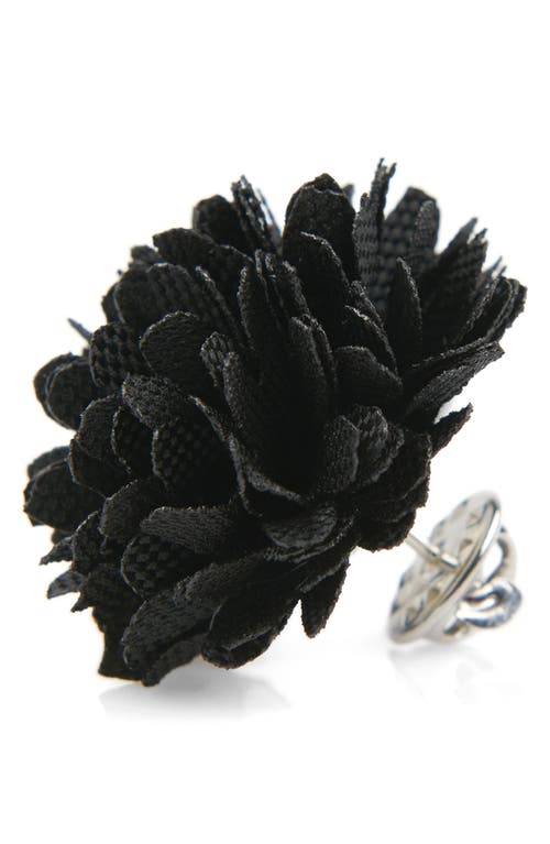 Shop Brooklyn Brigade Floral Lapel Pin In Black