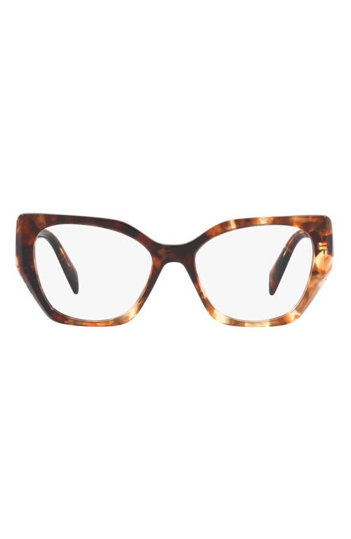Prada 54mm Square Optical Glasses in Brown Tort at Nordstrom