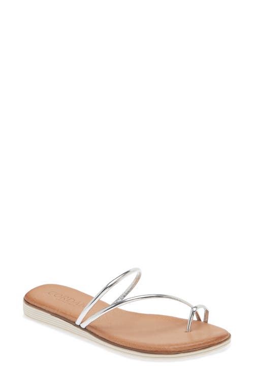 Floria Slide Sandal in Silver