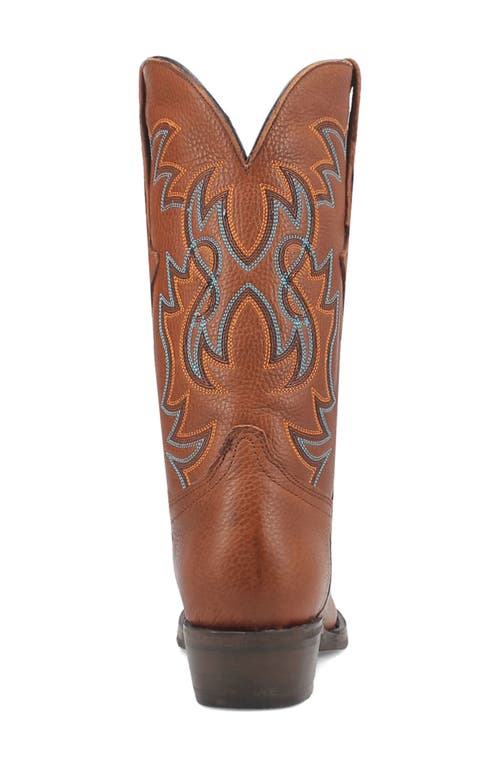 Shop Dingo Gold Rush Pebbled Leather Cowboy Boot In Tan