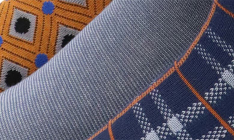 Lorenzo Uomo 3-pack Assorted Plaid Cotton Blend Dress Socks In Light Blue