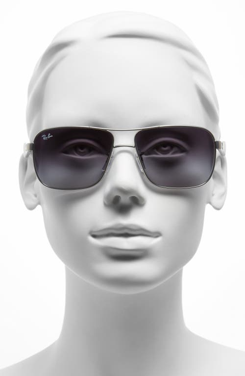 Ray Ban Ray-ban 59mm Pilot Sunglasses In Silver/ Grey Gradient