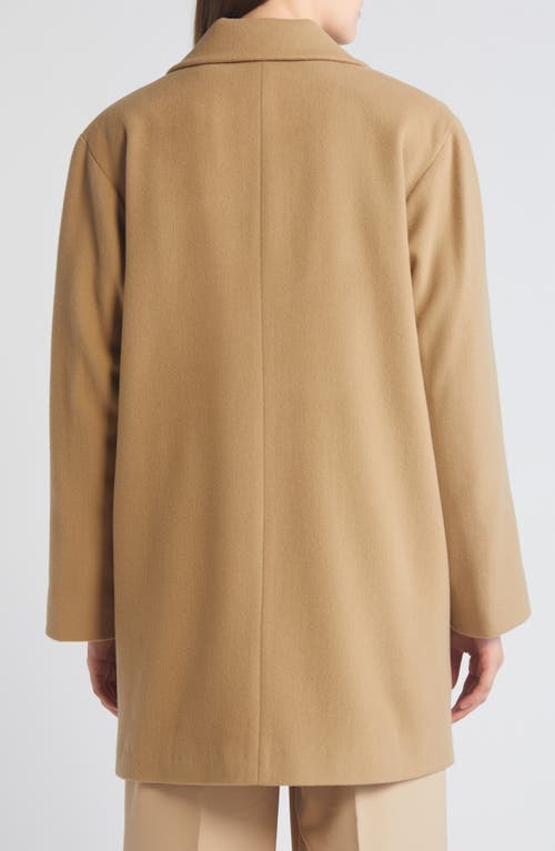 Shop Fleurette Ross Double Breasted Wool Coat In Camel