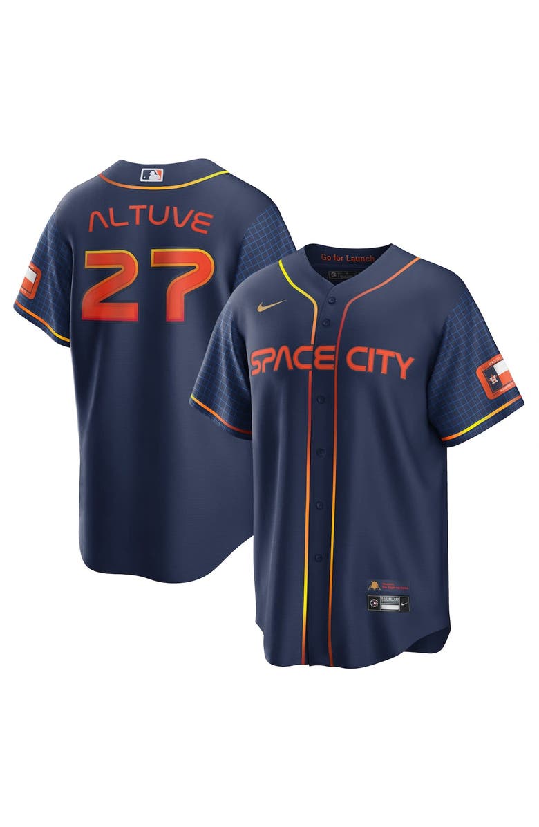 Nike Men's Nike Jose Altuve Navy Houston Astros City Connect Replica ...