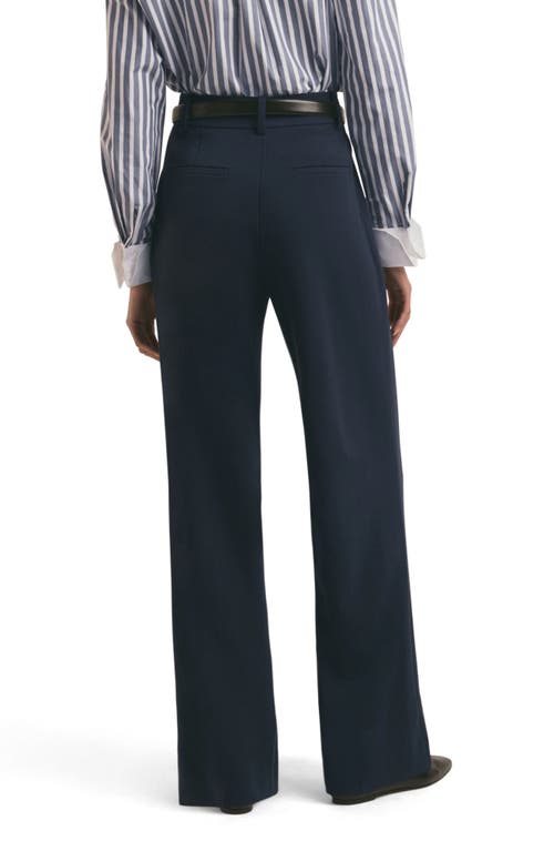 Favorite Daughter The Fiona High Waist Wide Leg Pants In Navy