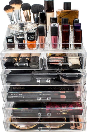 Acrylic Cosmetic Makeup Organizer Jewelry Box Storage Set - 6