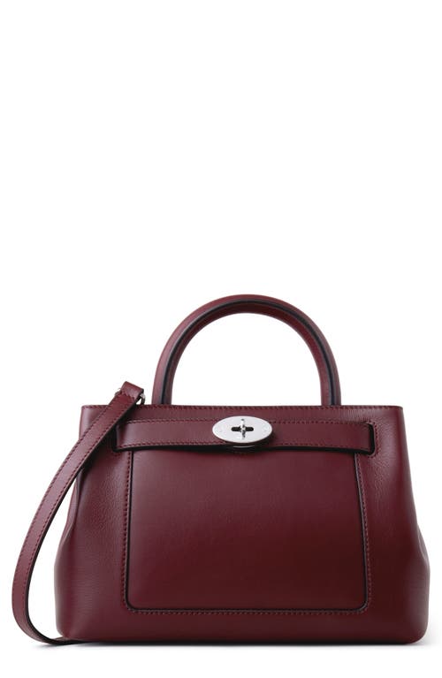 Mulberry Small Islington Silky Calfskin Satchel in Black Cherry at Nordstrom
