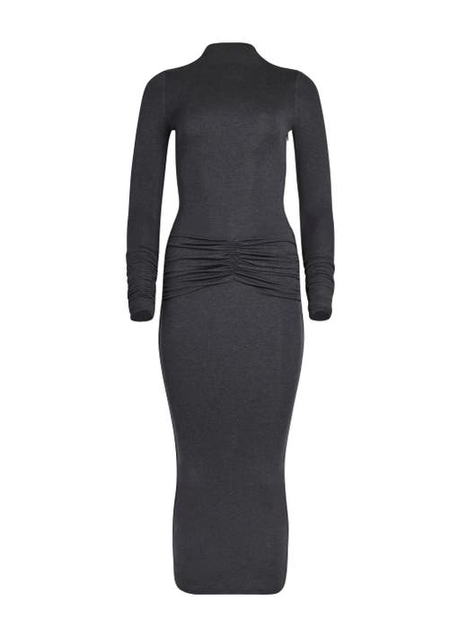 Shop Ser.o.ya Fina Tea Length Dress In Charcoal