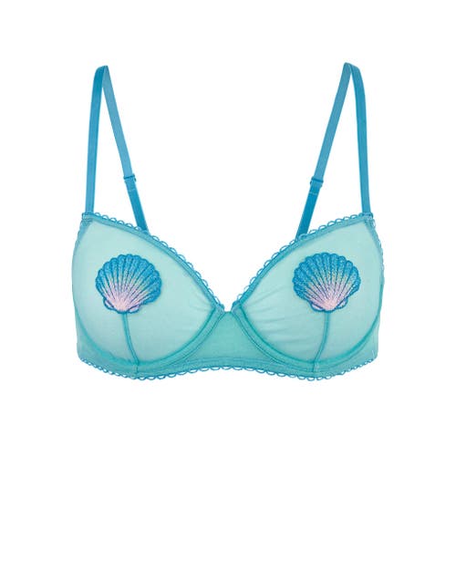 Adore Me Alyshia Unlined Demi Bra In Novelty Blue