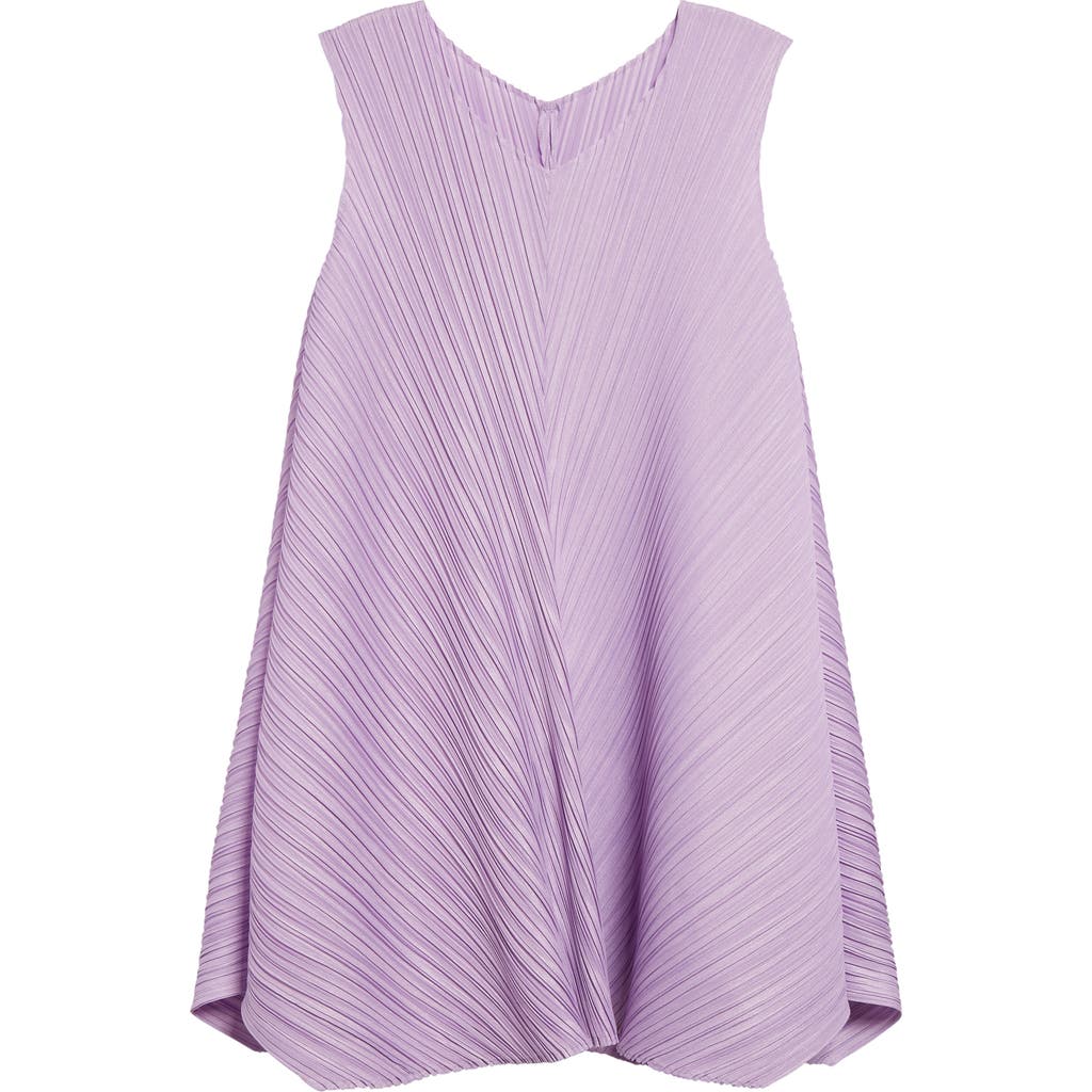 Issey Miyake Pleats Please Mellow Pleated A-line Dress In Light Purple