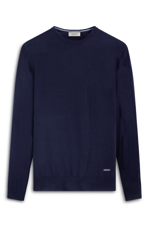 Bugatchi Scott Crewneck Merino Wool Sweater In Navy
