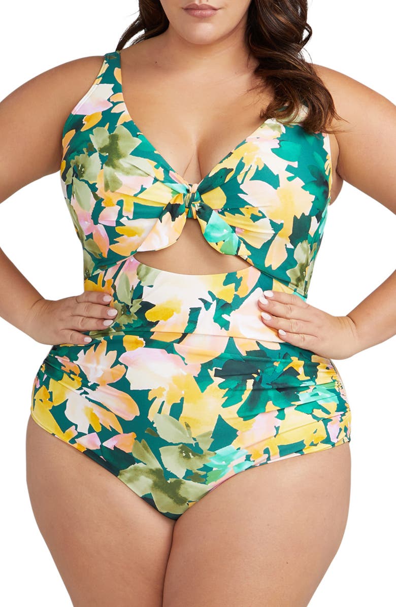 One Piece Swimsuit Chubby - Artesands Cezanne Floral Cutout One-Piece Swimsuit | Nordstrom