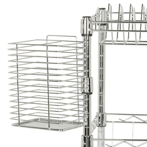 Jonathan Y Brooklyn 24" Adjustable Dish Rack, Chrome In Chrome