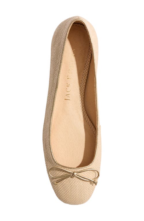 Shop Jack Rogers Kenlyn Basket Weave Rattan Ballet Flat In Natural/platinum