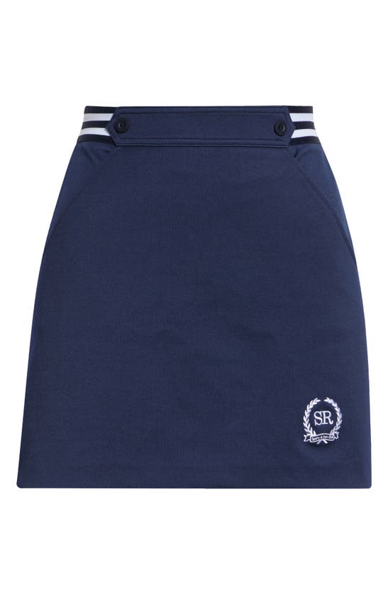 Shop Sporty And Rich Sporty & Rich Kelly Skirt In Navy