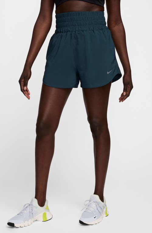 Shop Nike Dri-fit Ultrahigh Waist 3-inch Brief Lined Shorts In Armrnv/refsil