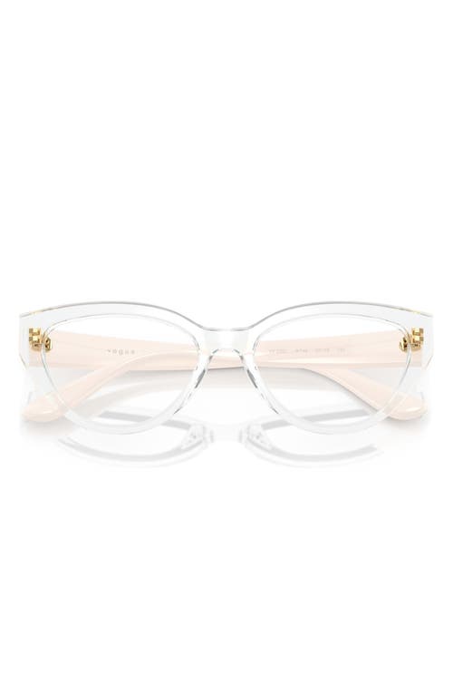 Vogue 48mm Cat Eye Optical Glasses In Rose Gold Black