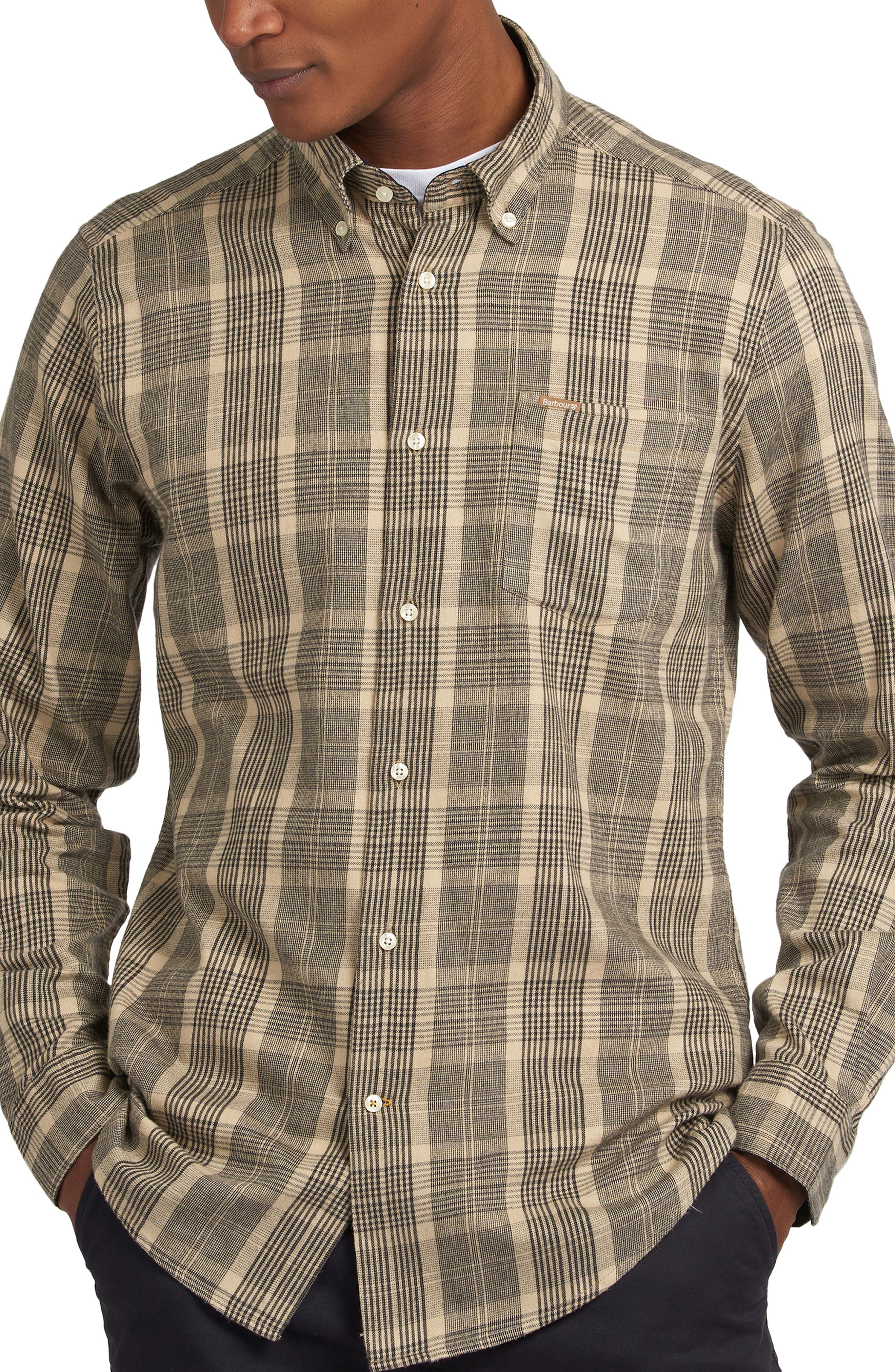 beige flannel jacket