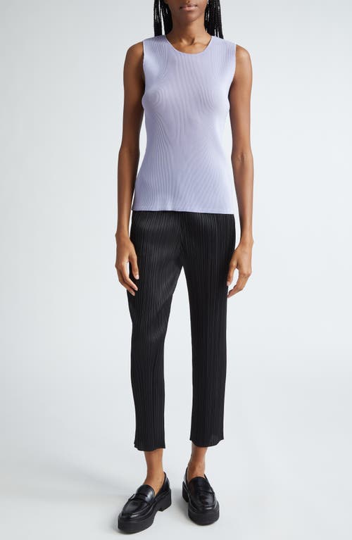 Shop Issey Miyake Pleats Please  Monthly Colors July Pleated Sleeveless Top In Light Blue