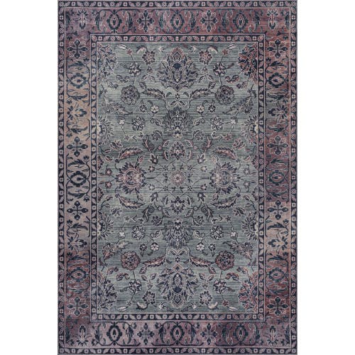 Jonathan Y Victoria Ornate Persian All-over Machine-washable Runner Rug In Purple/gray