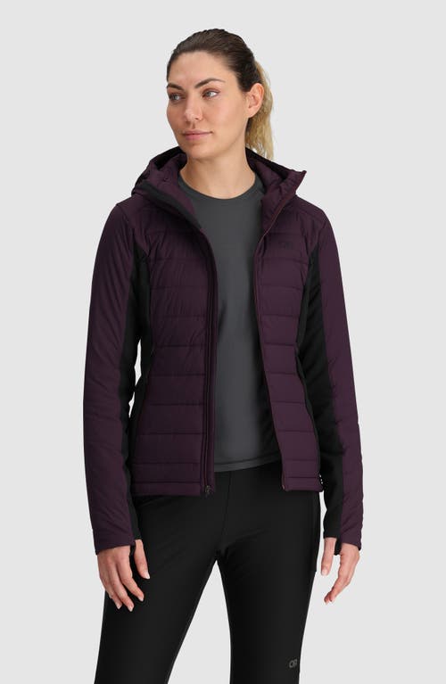 Outdoor Research Shadow Water Resistant Insulated Hooded Jacket In Amethyst/black