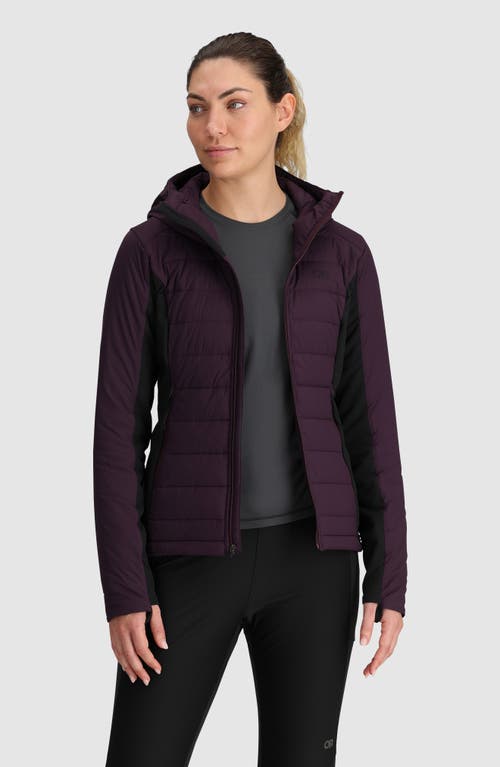 Shop Outdoor Research Shadow Water Resistant Insulated Hooded Jacket In Amethyst/black