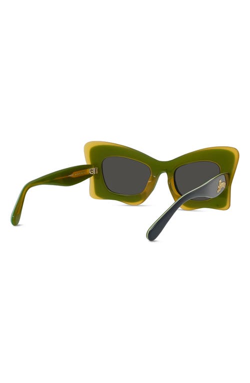 Shop Loewe X Paula's Ibiza 50mm Butterfly Sunglasses In Grey/other/smoke