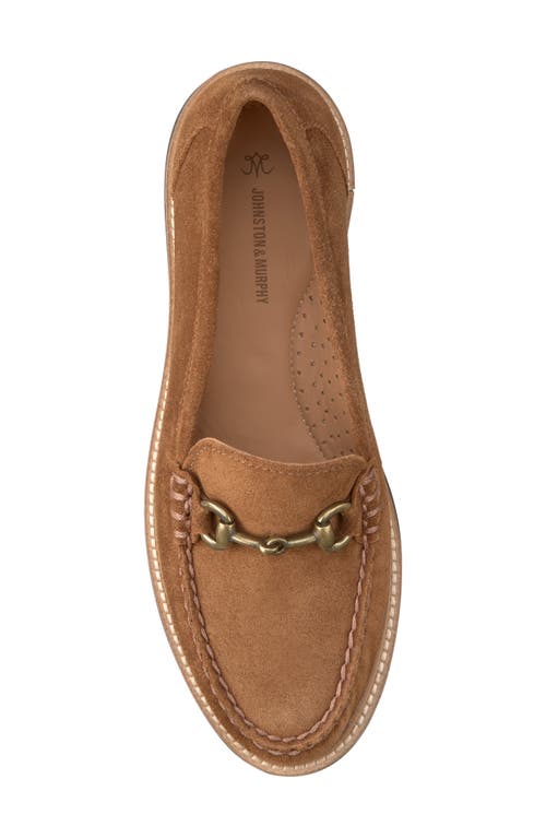 Shop Johnston & Murphy Emmalynn Lug Sole Bit Loafer In Whiskey Suede