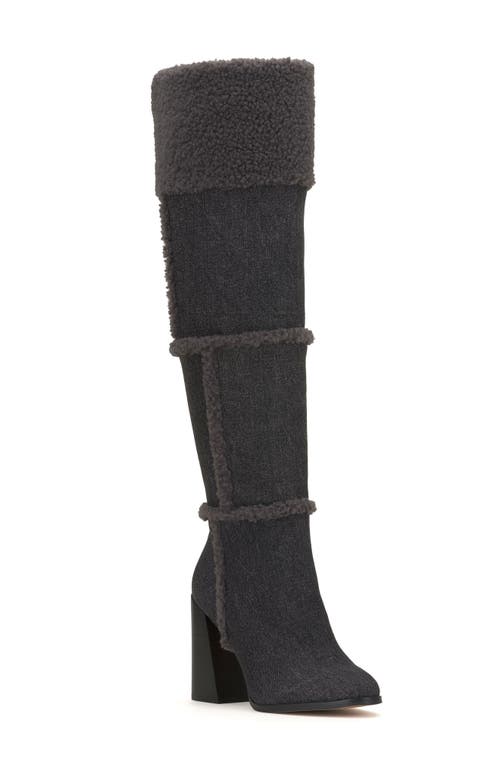 Rustina Over the Knee Boot in Grey Wash