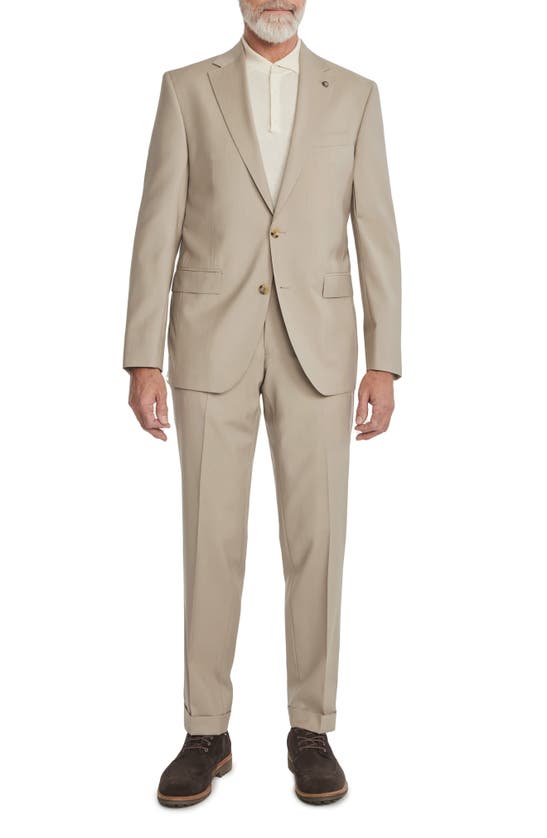 Jack Victor Esprit Contemporary Fit Wool Suit In Tan