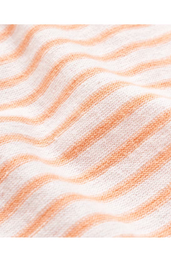 Shop Billy Reid Reverse Stripe Hemp & Cotton Polo In Pale Coral