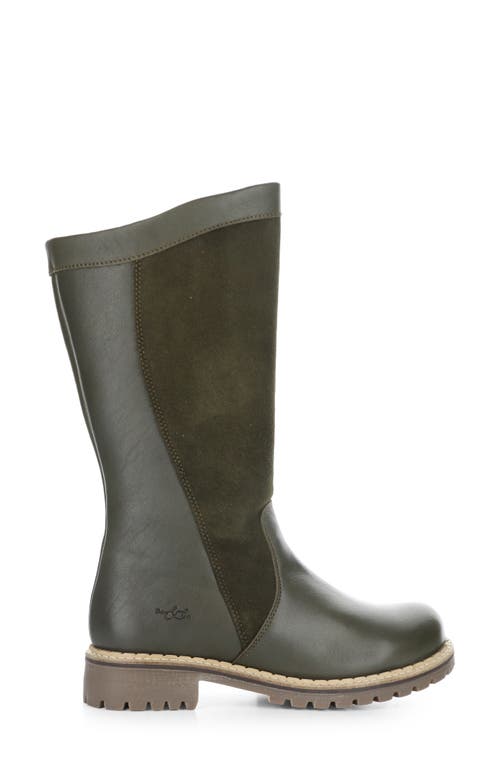 Bos. & Co. Henry Waterproof Winter Boot In Olive Feel/suede