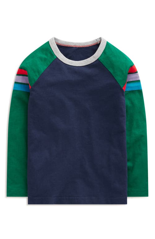 MINI BODEN MINI BODEN KIDS' COLORBLOCK STRIPE LONG SLEEVE COTTON T-SHIRT 