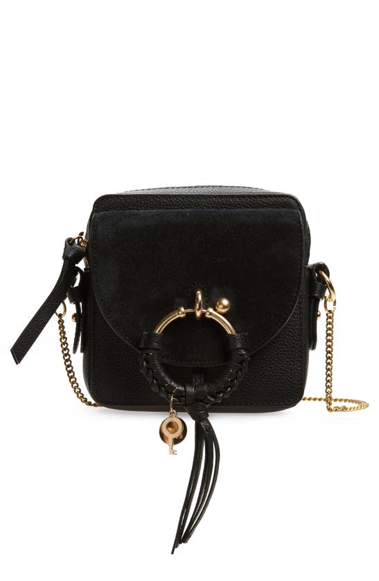 SEE BY CHLOÉ SMALL JOAN SUEDE & LEATHER CROSSBODY BAG
