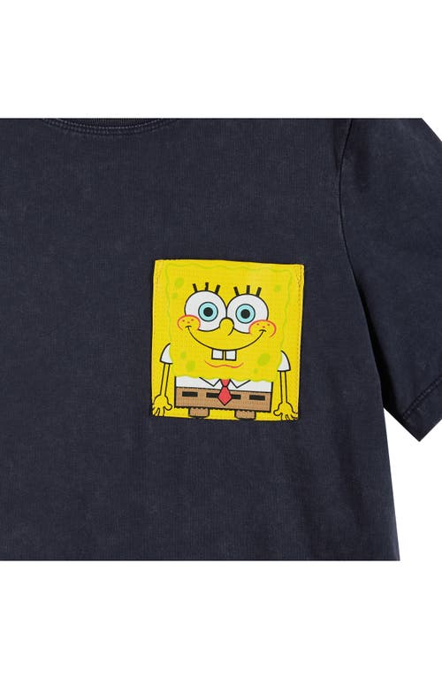Andy & Evan Boys' Spongebob Squarepants X Fun Spongbob Pocket Tee - Big Kid In Navy
