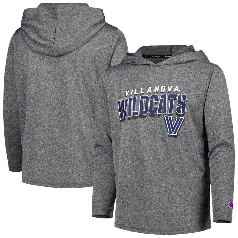 Champion Kids' Youth  Heather Charcoal Villanova Wildcats Impact Hoodie Long Sleeve T-shirt