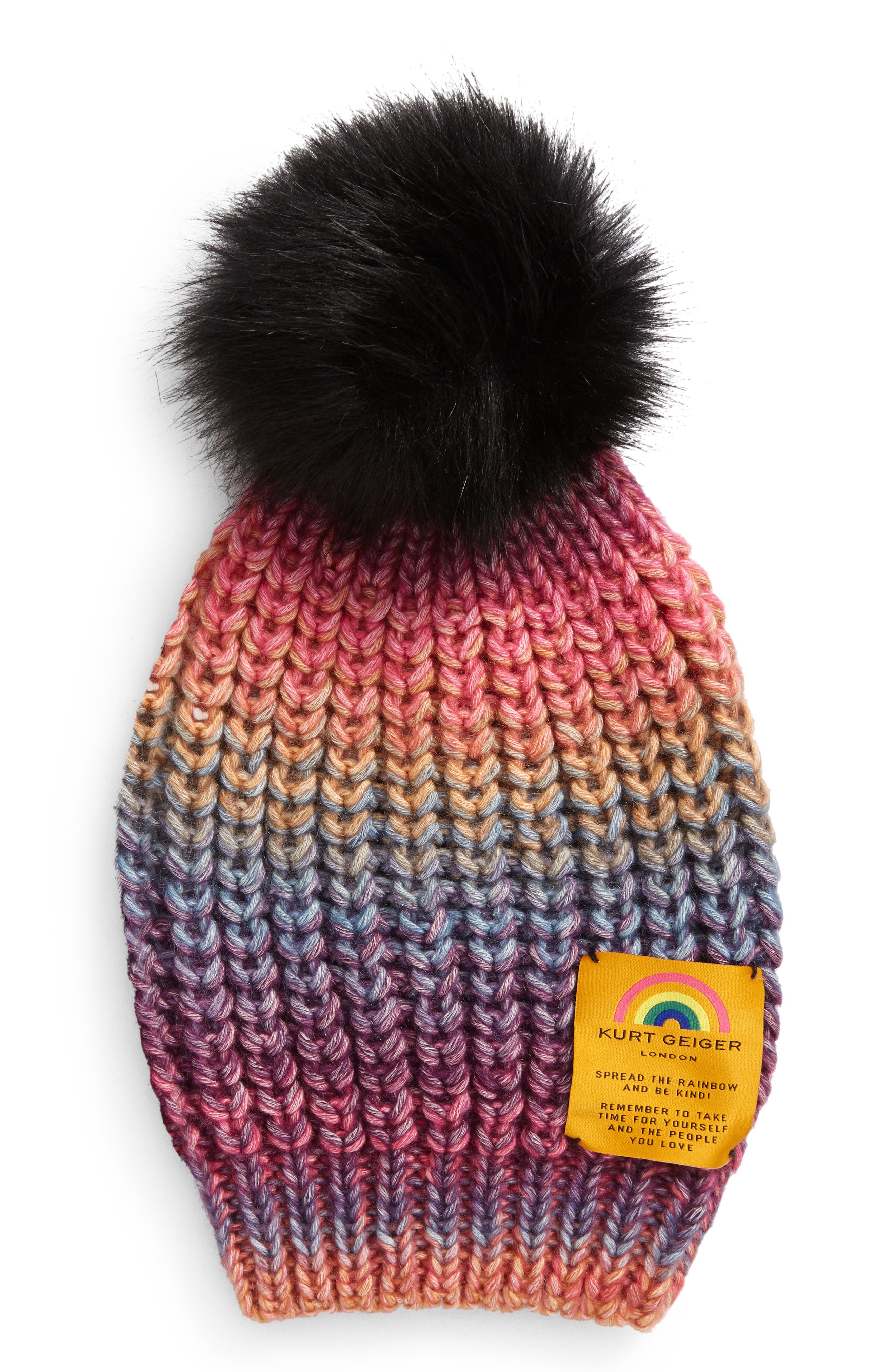 kurt geiger rainbow beanie