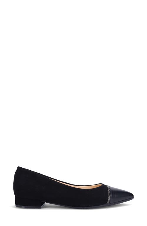 Shop Ron White Kacie Water Resistant Pointed Toe Ballet Flat In Onyx