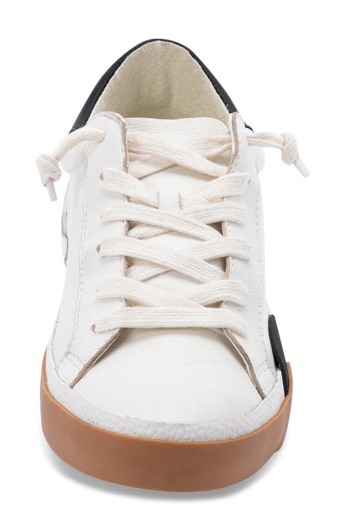 Shop Dolce Vita Zina Sneaker In White/black Leather