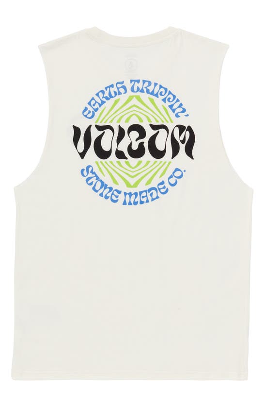 Shop Volcom Stoneature Cotton Graphic Tank In Stealth