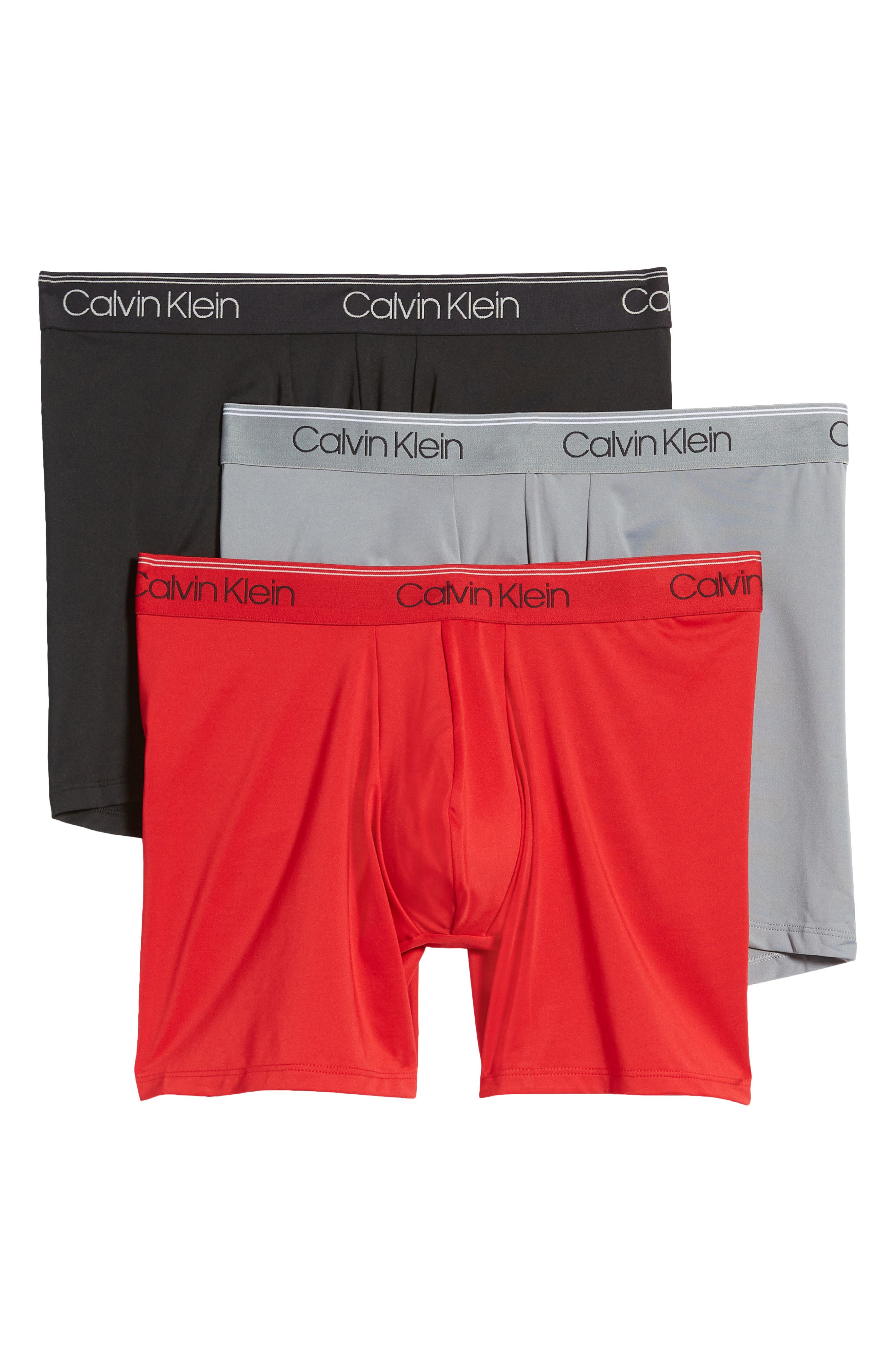 UPC 790812270219 product image for Calvin Klein 3-Pack Microfiber Boxer Briefs in Red Combo at Nordstrom, Size Smal | upcitemdb.com