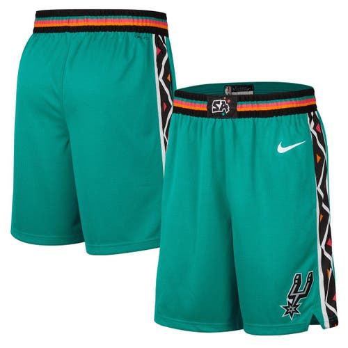 Men's Nike Turquoise San Antonio Spurs 2022/23 City Edition Swingman Shorts in Green