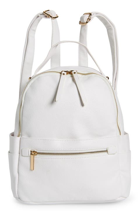 Sexy Dance Womens White Checkered Backpack With Inner Pouch - PU Vegan  Leather Daypack Satchel Fashion Bags For Gifts 