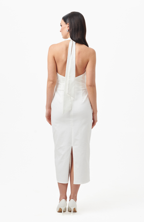 Shop Nanas Nana's Giselle Midi Dress In Ecru