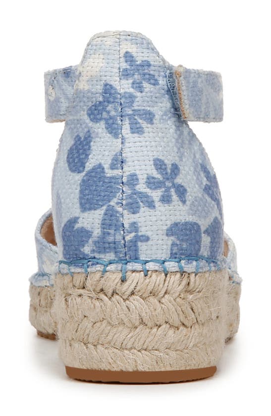 Shop Soul Naturalizer Wren Ankle Strap Espadrille Platform Sandal In Bluebell Fabric