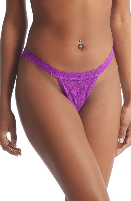 Hanky Panky Daily Lace™ G-String Thong in Aster Garland (Purple)